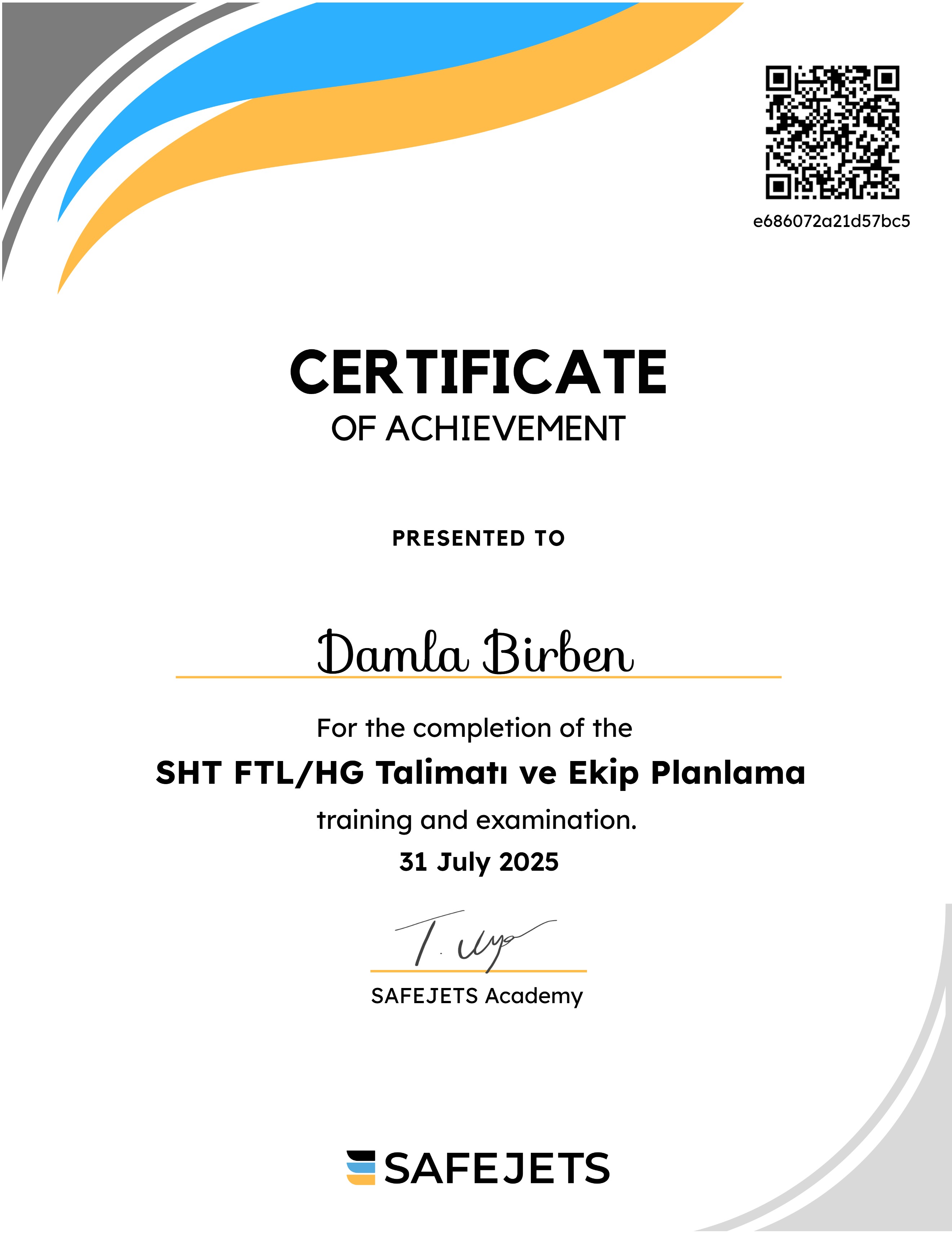 SHT FTL/HG Talimatı ve Ekip Planlama